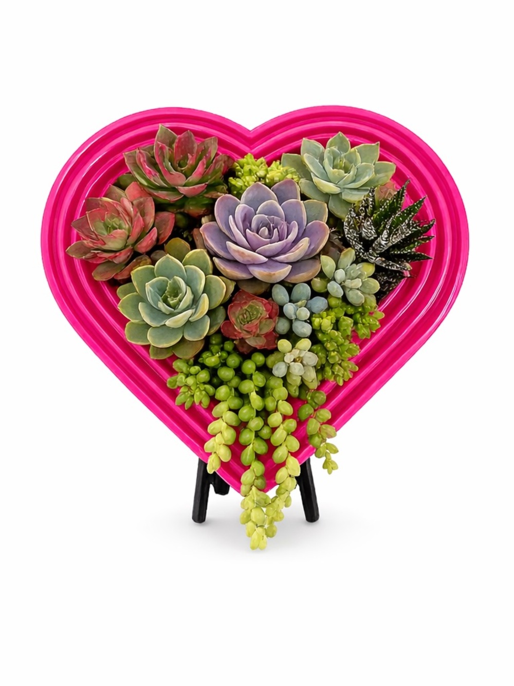 Heart-Shaped Vertical Planter Kit (Pink) - Portrait Gardens - Picture 2 of 10